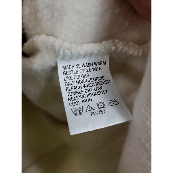 IZOD Mens Sweatshirt Size Large Ivory Pullover Long Sleeve - Picture 3 of 7